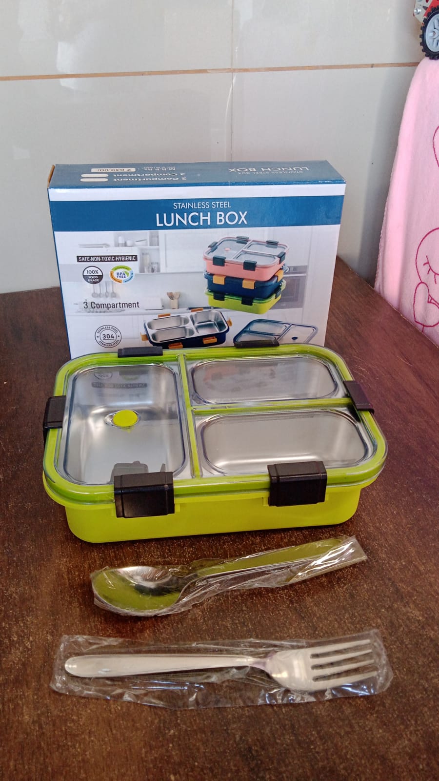 3 Compartment Transparent Stainless Steel Lunch Box for Kids, Tiffin Box, Lunch Box, Lunch Box for Kids, Insulated Lunch Box, Lunch Box for Office Women and Men, Stainless Steel Tiffin Box for Boys, Girls, School Office (Multi Color) 3 Compartment Transparent Stainless Steel Lunch Box for Kids, Tiffin Box, Lunch Box, Lunch Box for Kids, Insulated Lunch Box, Lunch Box for Office Women and Men, Stainless Steel Tiffin Box for Boys, Girls, School Office (Multi Color)